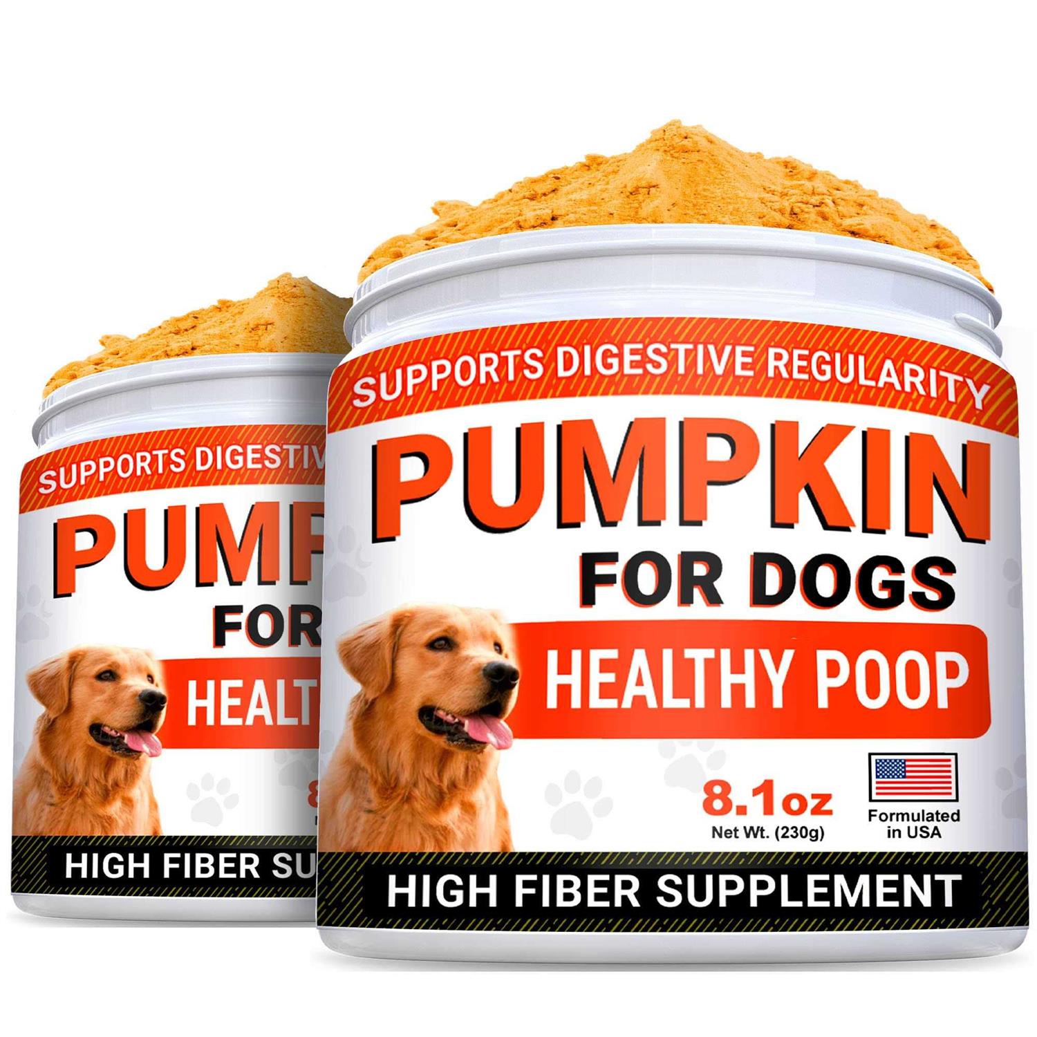 StrellaLab Pumpkin High Fiber Stool Consistency Powder Digestive Supplement for Dogs - Healthber
