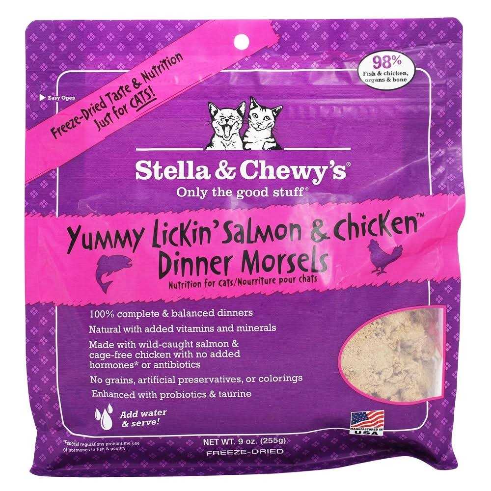 Stella & Chewy’s Dinner Yummy Lickin’ Salmon Chicken Freeze-Dried Cat Food - Healthber