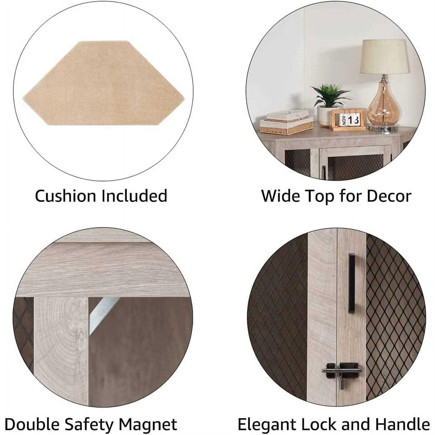 Unipaws Furniture Style Corner Dog Crate - Healthber