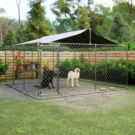 Lzbeitem 15 x 15ft Outside Dog Kennels for Large Dogs Playpen - Healthber