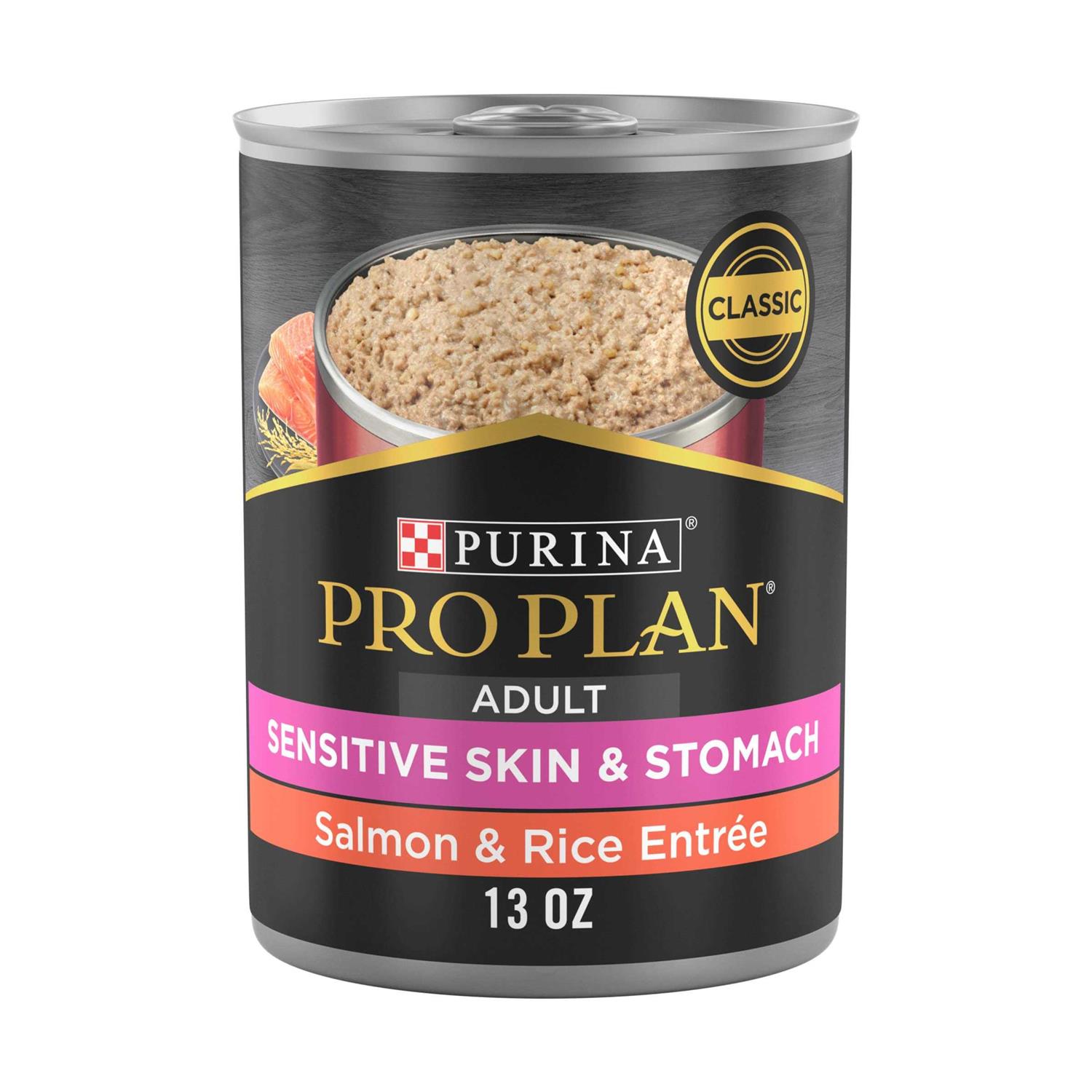 Purina Pro Plan Adult Sensitive Skin & Stomach Salmon & Rice Entree Wet Dog Food - Healthber