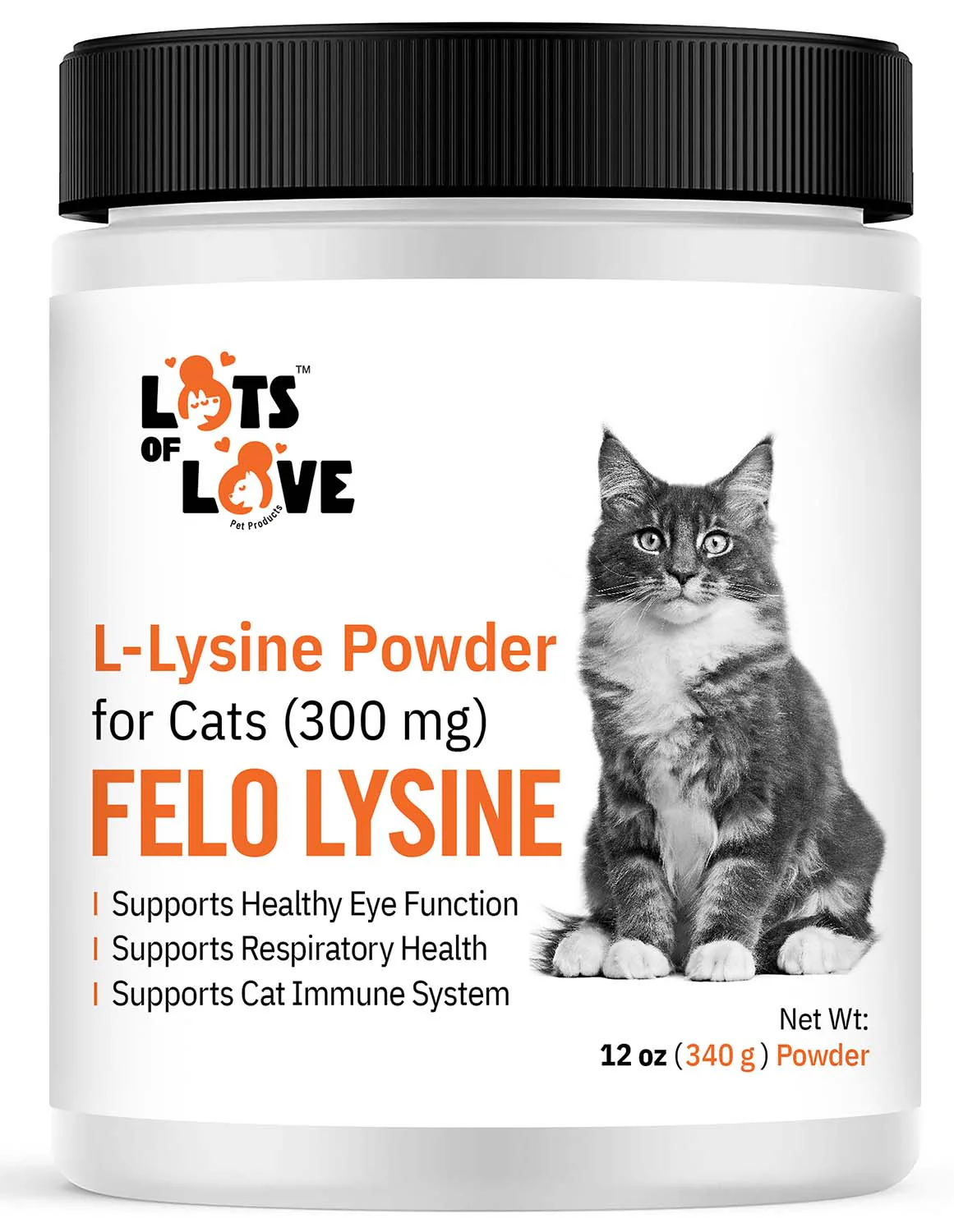 Lots of Love Fel O Lysine Powder for Cats - Healthber
