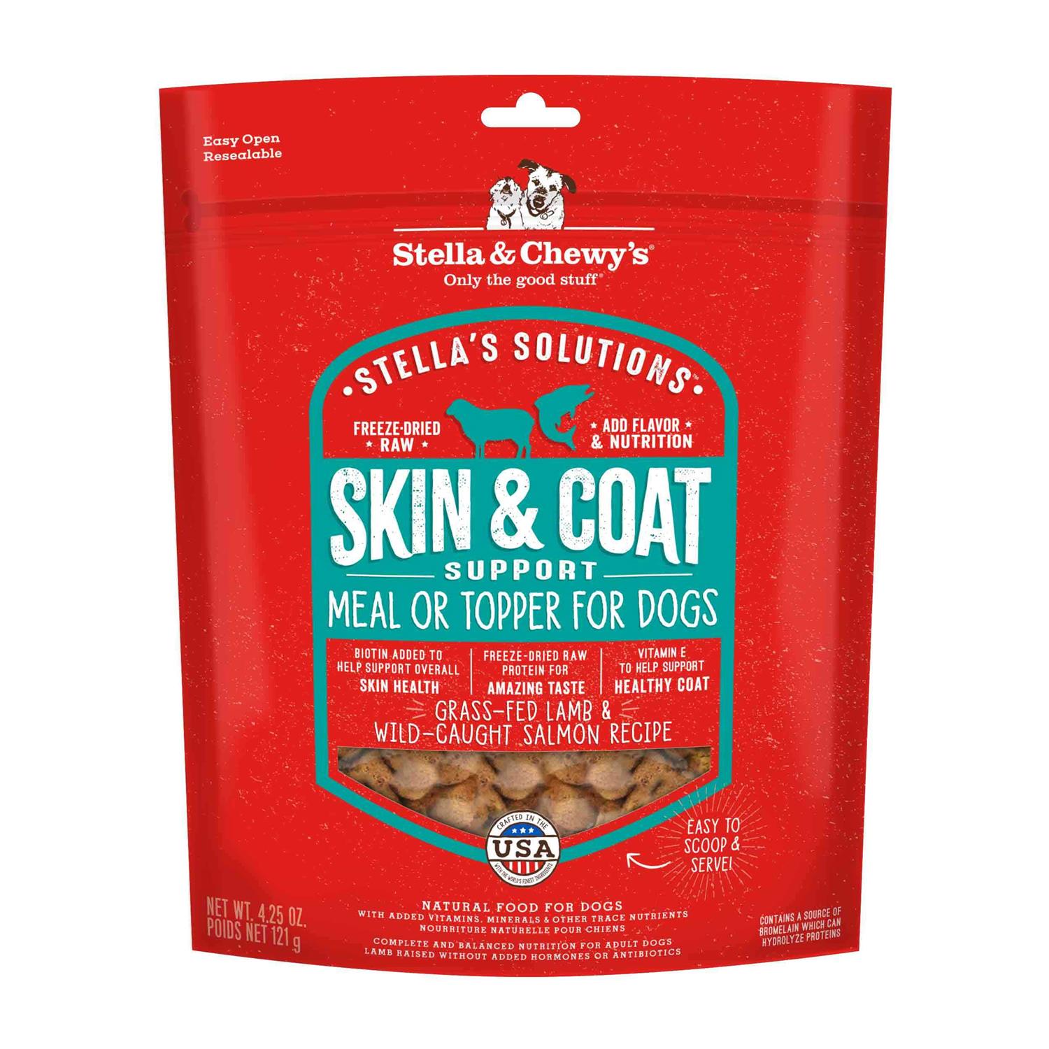 Stella & Chewy’s Dog Solutions Skin & Coat Boost Lamb & Salmon 13oz - Healthber