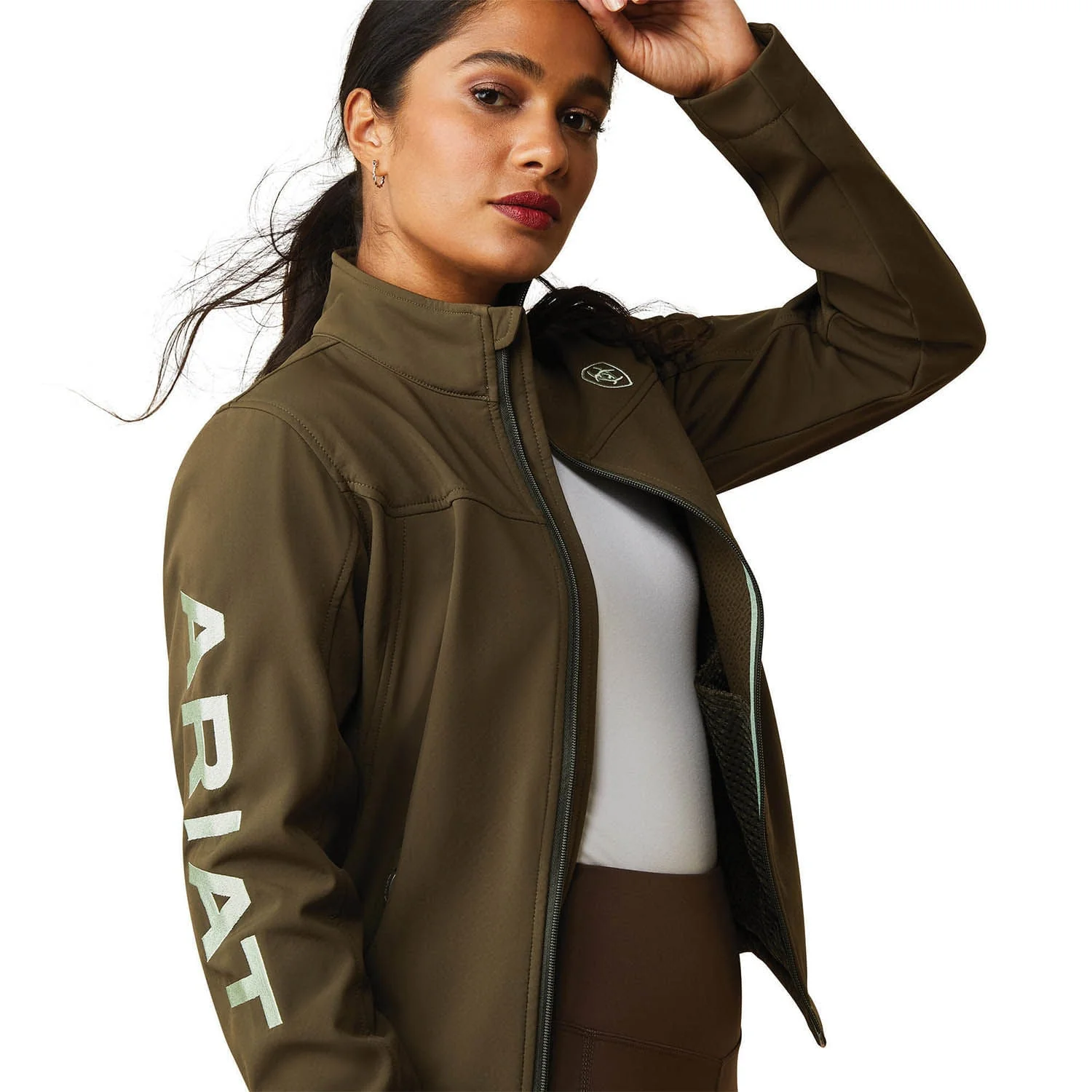 Ariat Women's  Team Softshell Jacket, Relic - Healthber