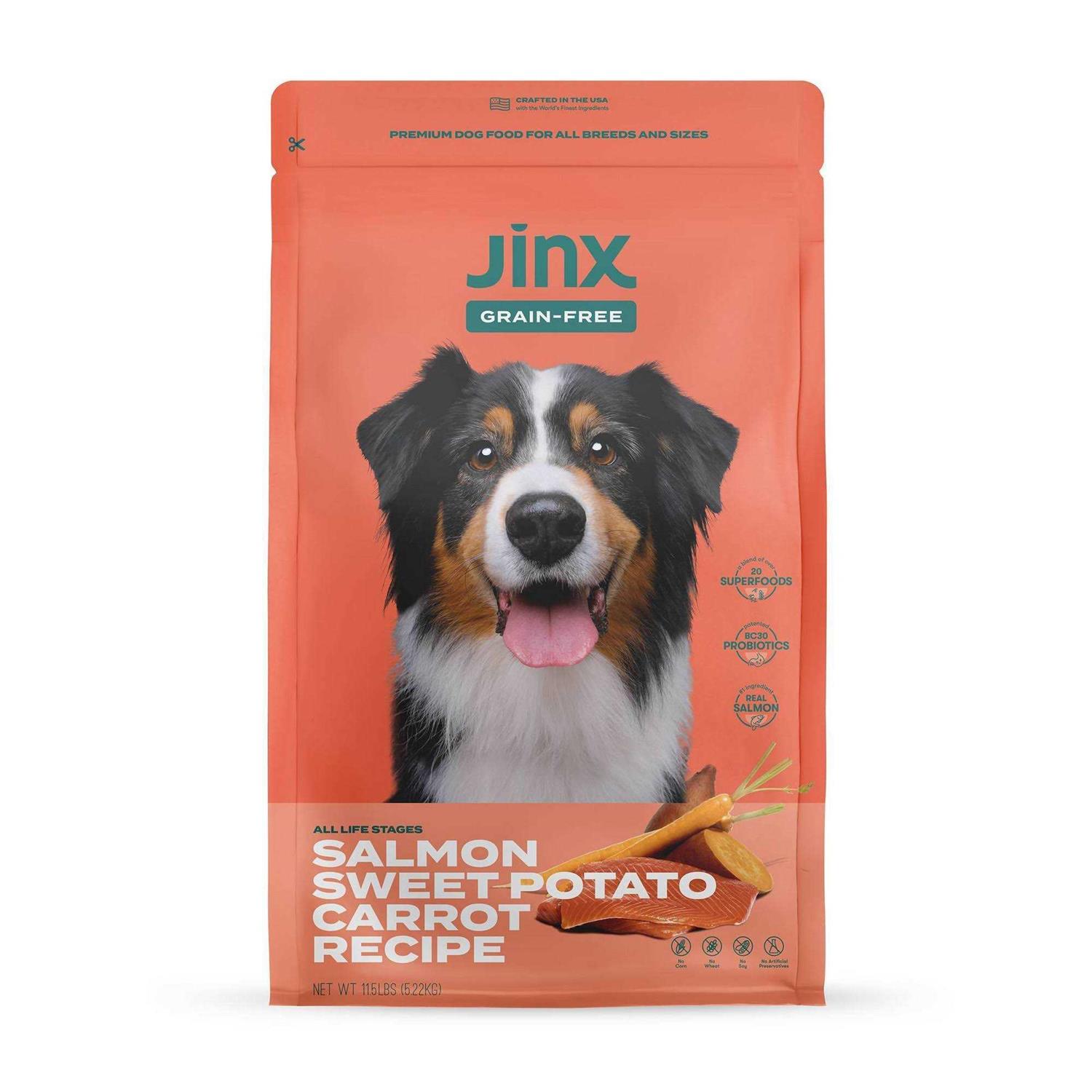 Jinx Salmon Sweet Potato Carrot Grain Free Dog Food - Healthber