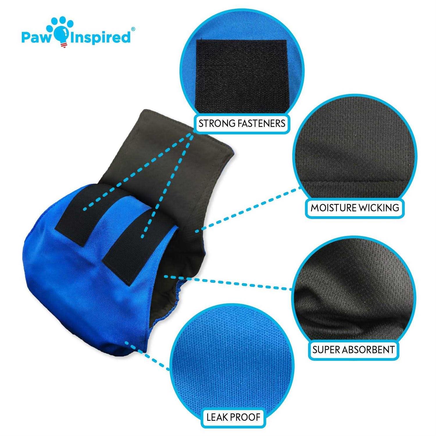Paw Inspired Male Dog Wraps Washable Belly Band for Dogs - Healthber
