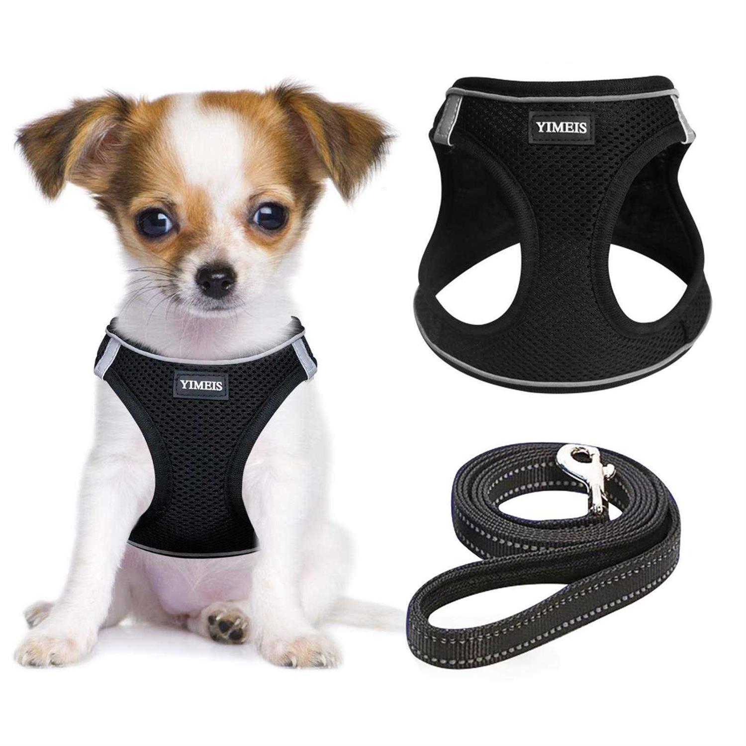 YIMEIS Dog Harness and Leash Set No Pull Soft Mesh Pet Harness - Healthber