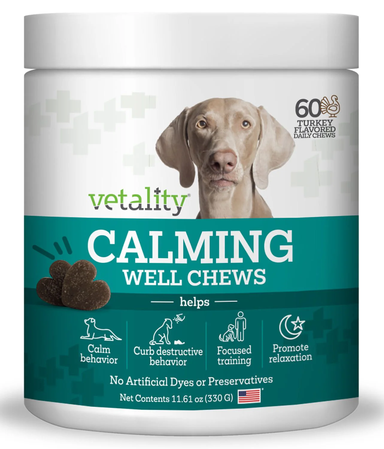 Triple Action Calming Sniffer Soft Chews for Dogs, 60 ct - Healthber