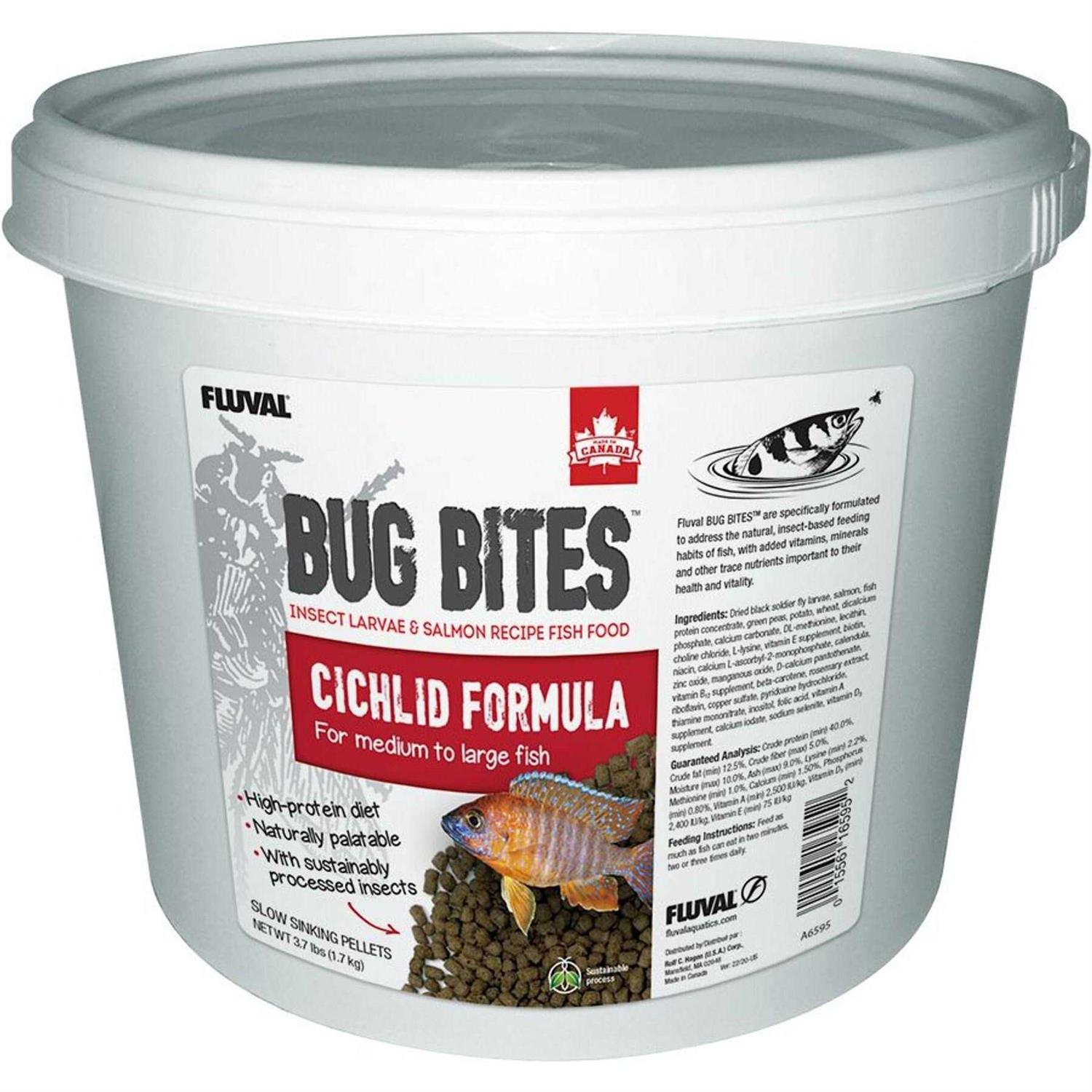 Fluval Bug Bites Cichlid Fish Food Medium Sized Fish - Healthber