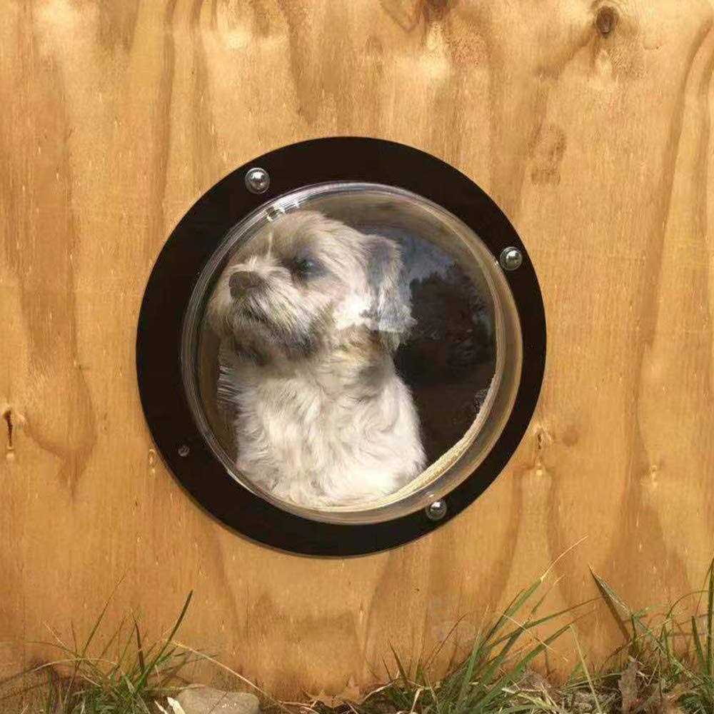 BobbyPet Dog Fence Window Clear View Dome Pet Peek Window - Healthber