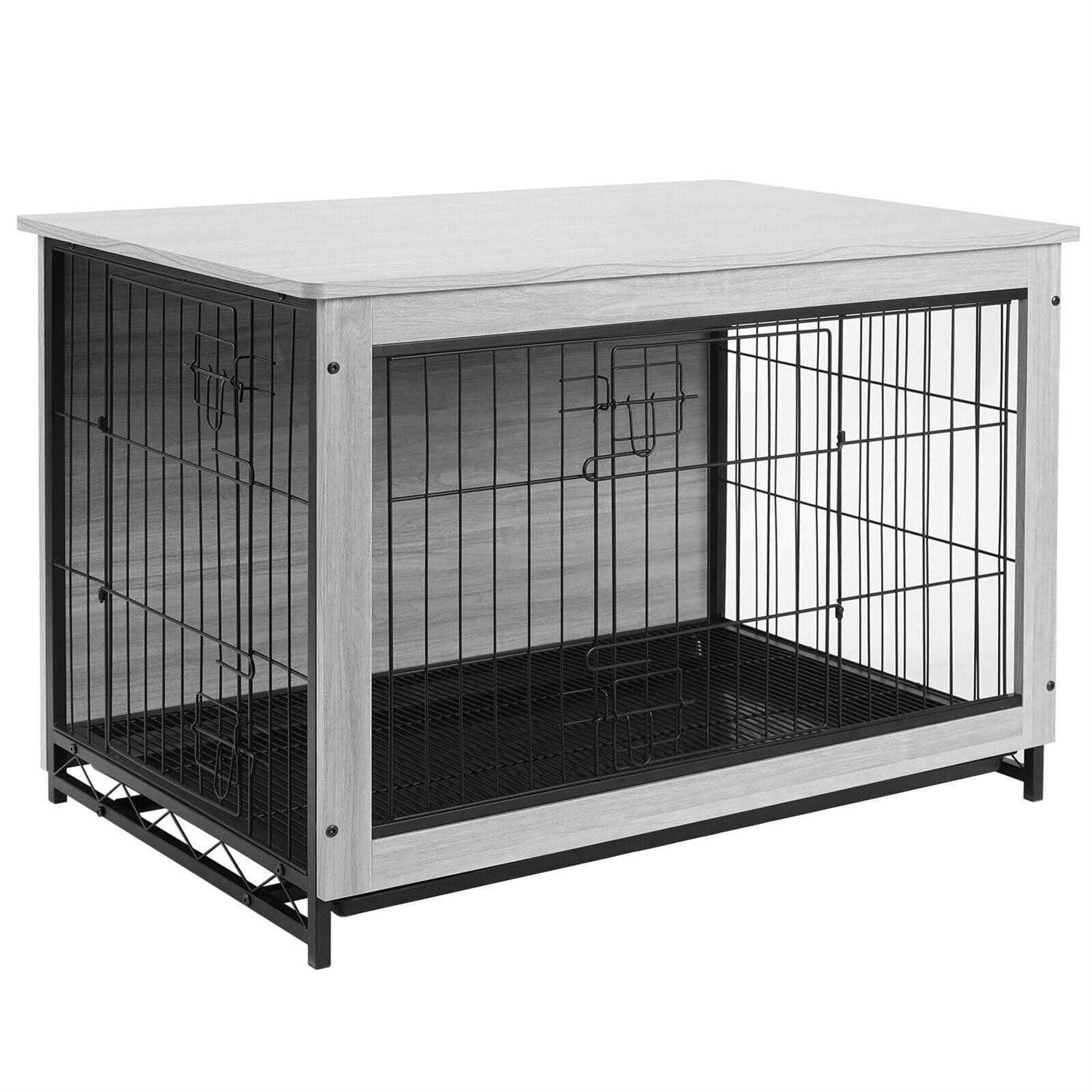 Pirecart Dog Crate Furniture Wooden Dog Kennel End - Healthber