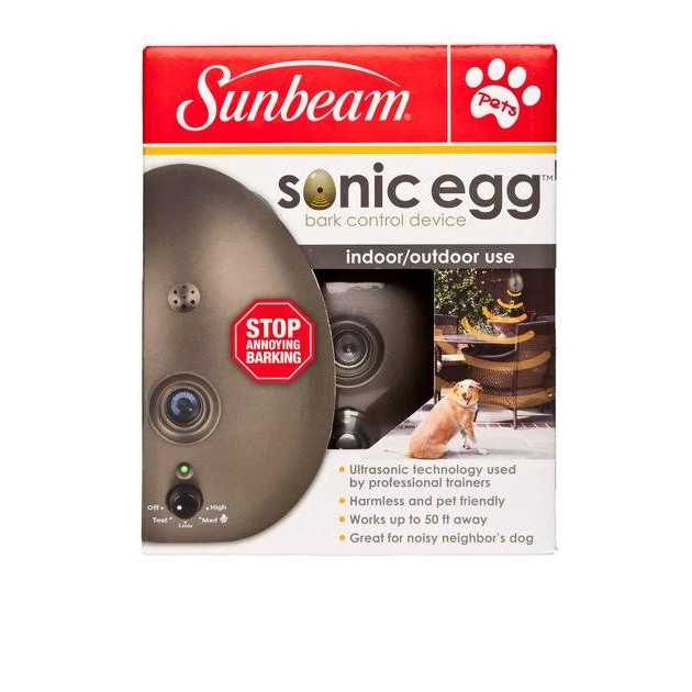Sunbeam Sonic Egg Ultrasonic Bark Control Device - Healthber