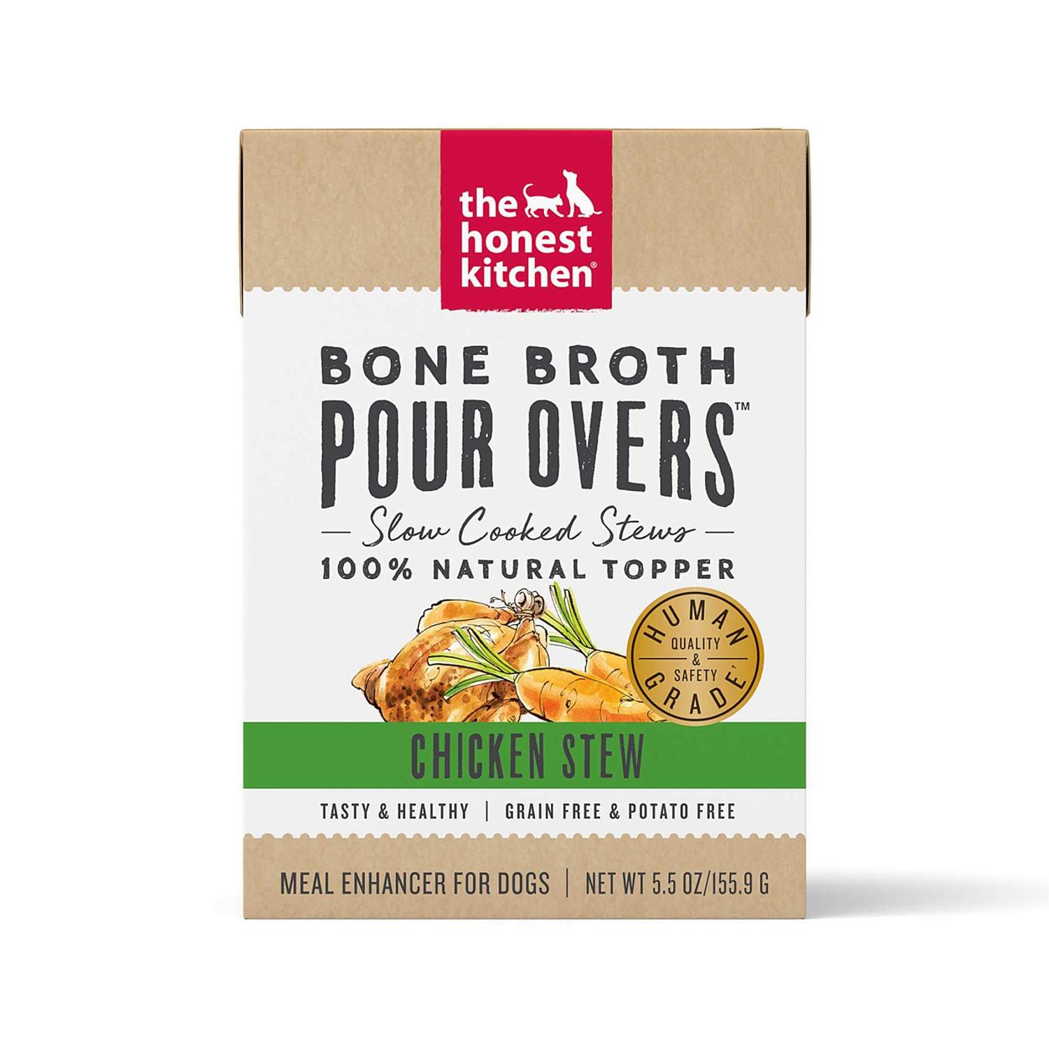 The Honest Kitchen Bone Broth Pour Overs Chicken Stew Wet Dog Food Topper - Healthber