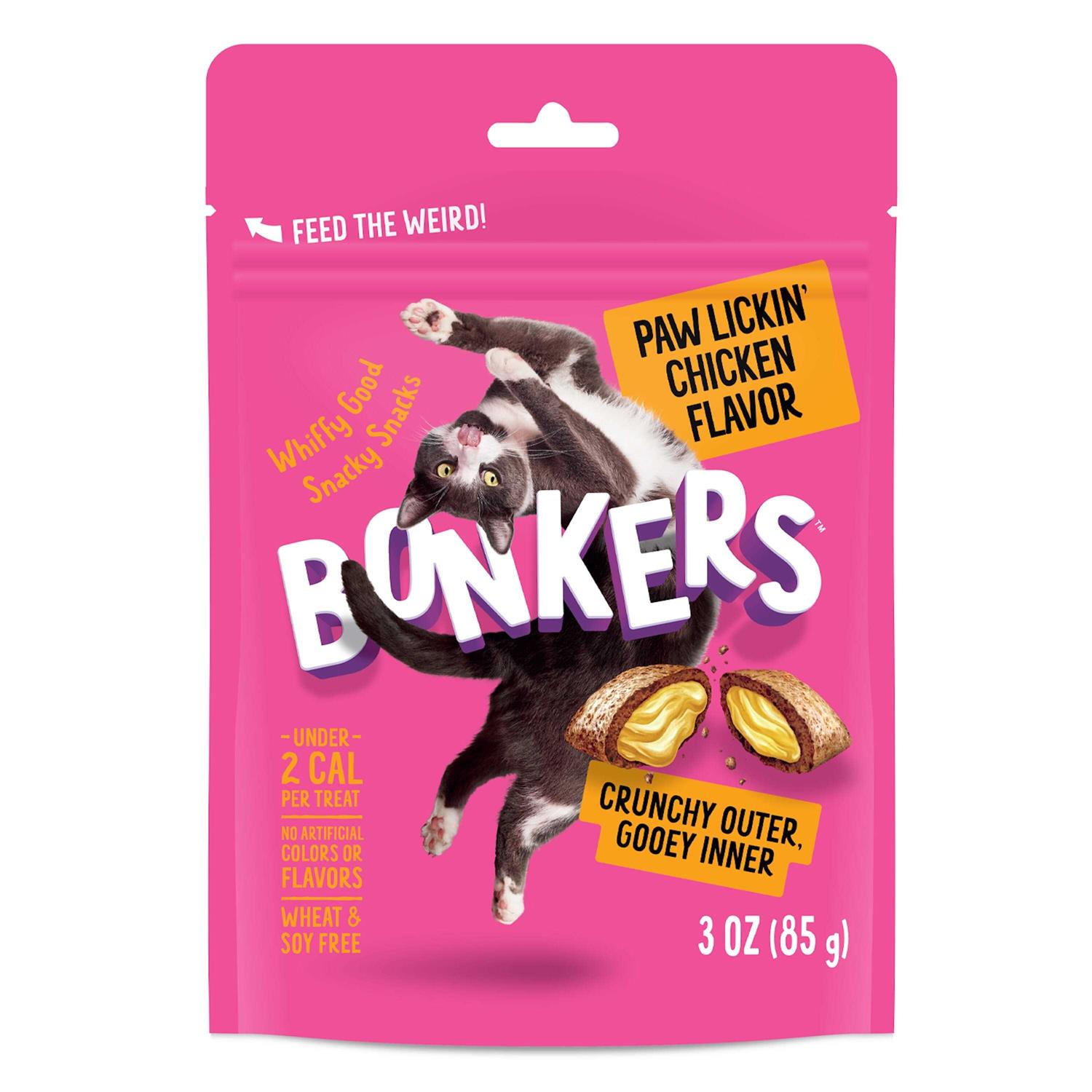 Bonkers Crunchy Cat Treats Paw Lickin’ Chicken - Healthber