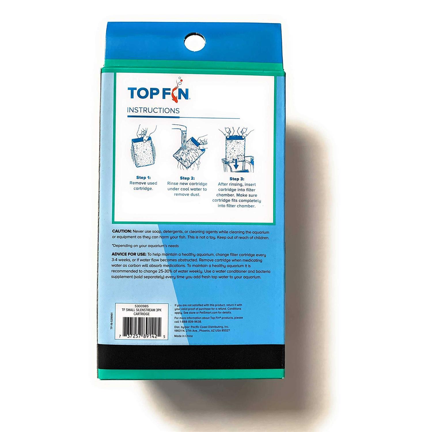 Top Fin Silenstream PF-S Small Filter Cartridges Refill for PF10 Power Filters - Healthber