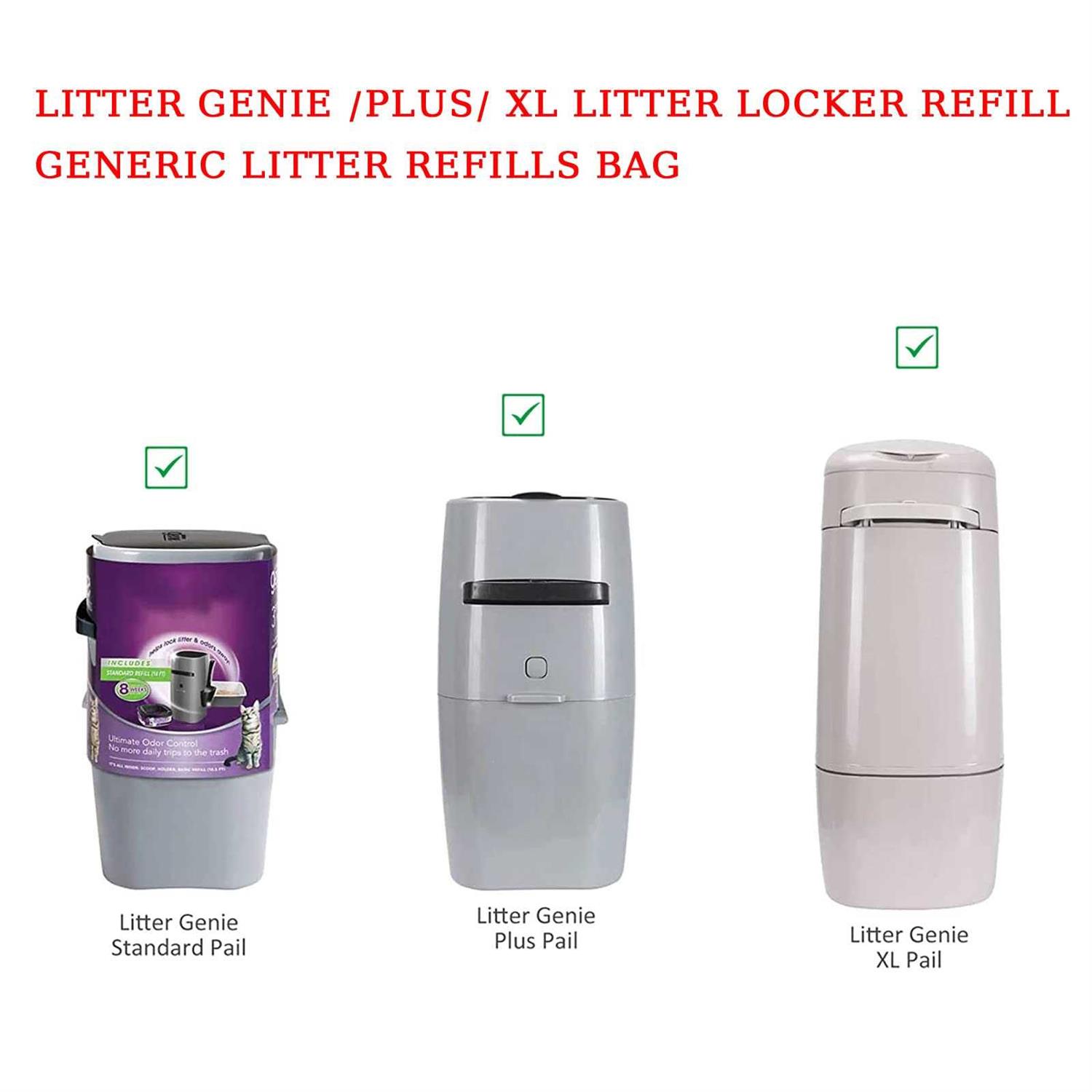 9 Pack Cat Litter Refills Bag Litter Pail Refills Cat for Litter Genie/Plus/XL Litter Refill Generic Litter Refills Bag - Healthber