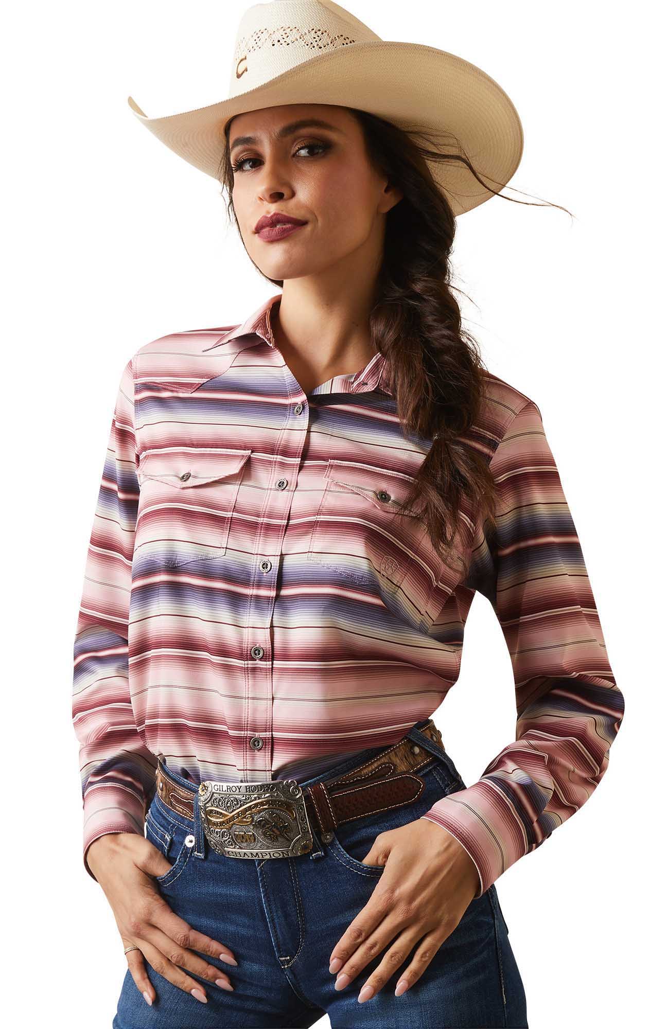 Ariat Women's Western VenTek Stretch Shirt, Reata Serape - Healthber