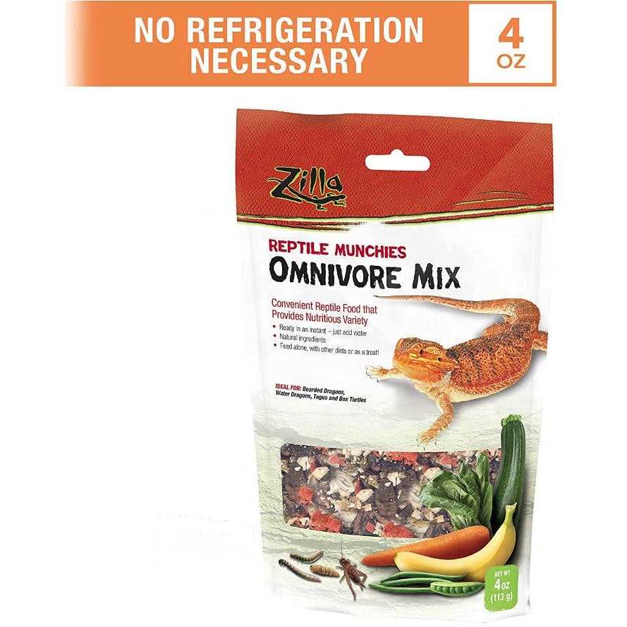 Zilla Reptile Munchies Omnivore Mix with Calcium - Healthber
