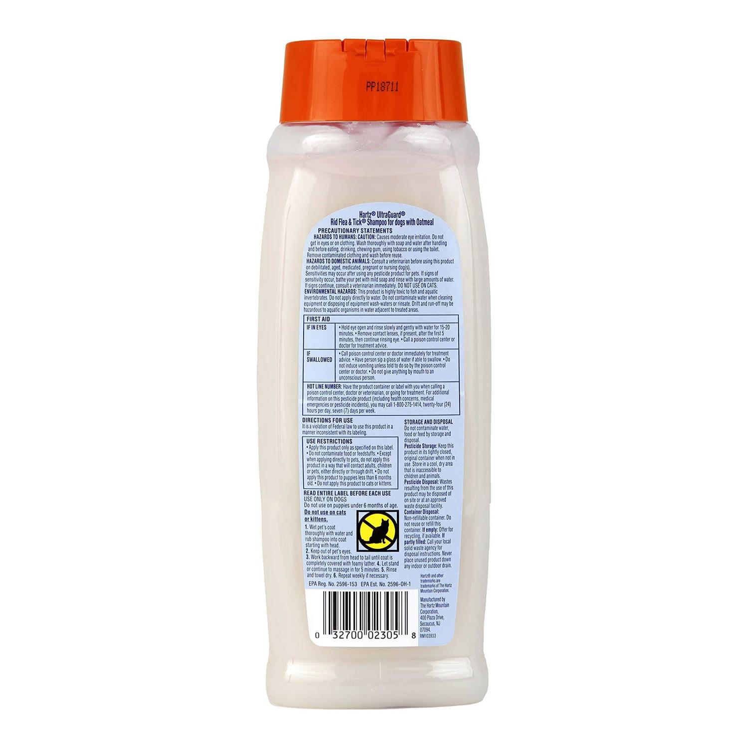 Hartz UltraGuard Rid Flea & Tick Oatmeal Shampoo - Healthber