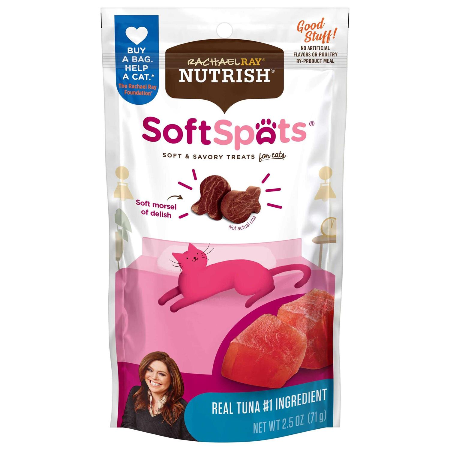 Rachael Ray Nutrish Salmon Soft Spots Cat Treats - Healthber