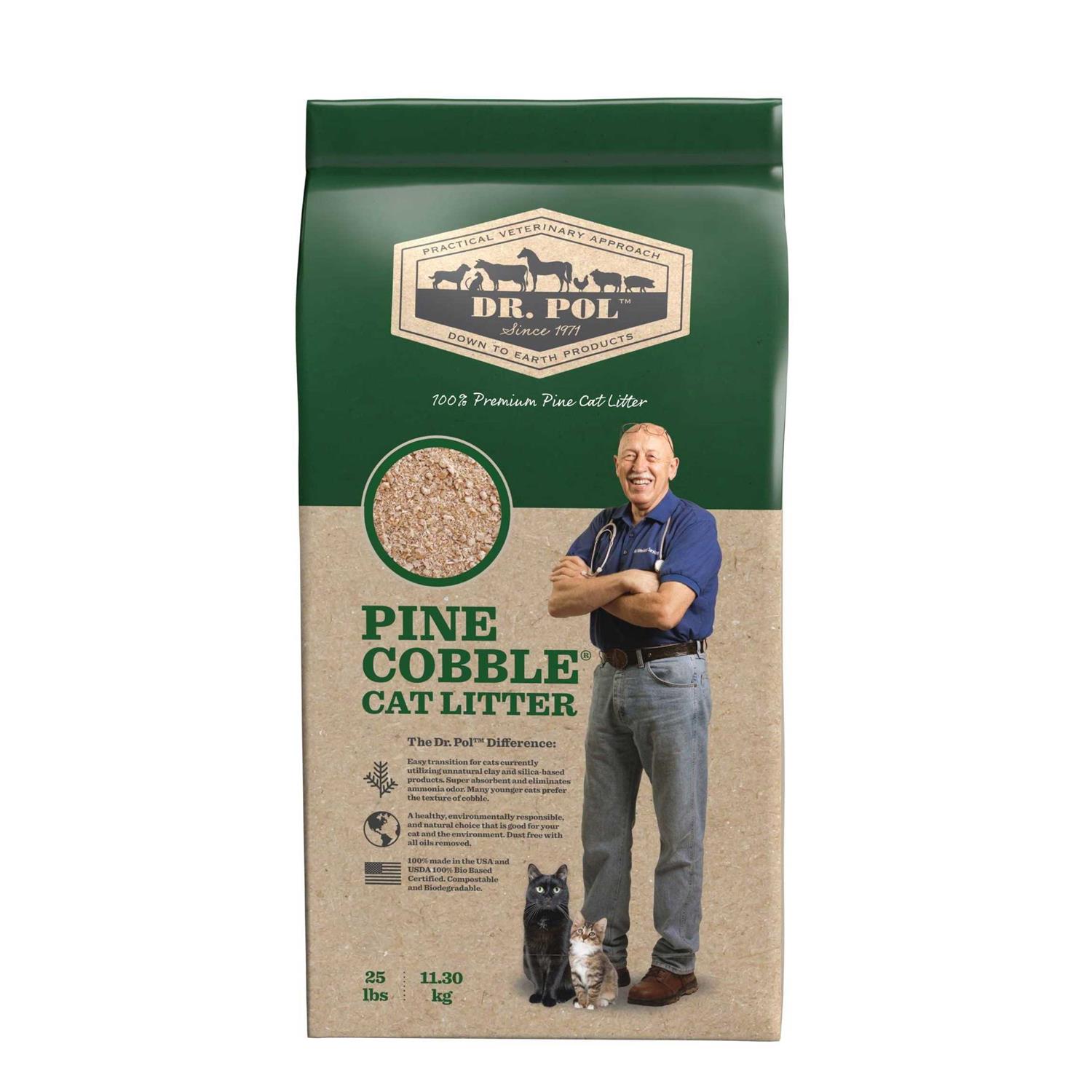 Dr. Pol Pine Cobble Cat Litter 14lb - Healthber