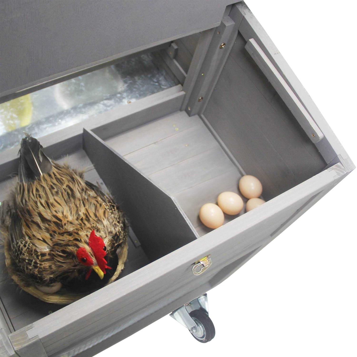 Petscosset 69 Chicken Coop Chicken House Outdoor for Chicken Duck Rabbit Cage with Run and Weatherproof Roof,Red - Healthber