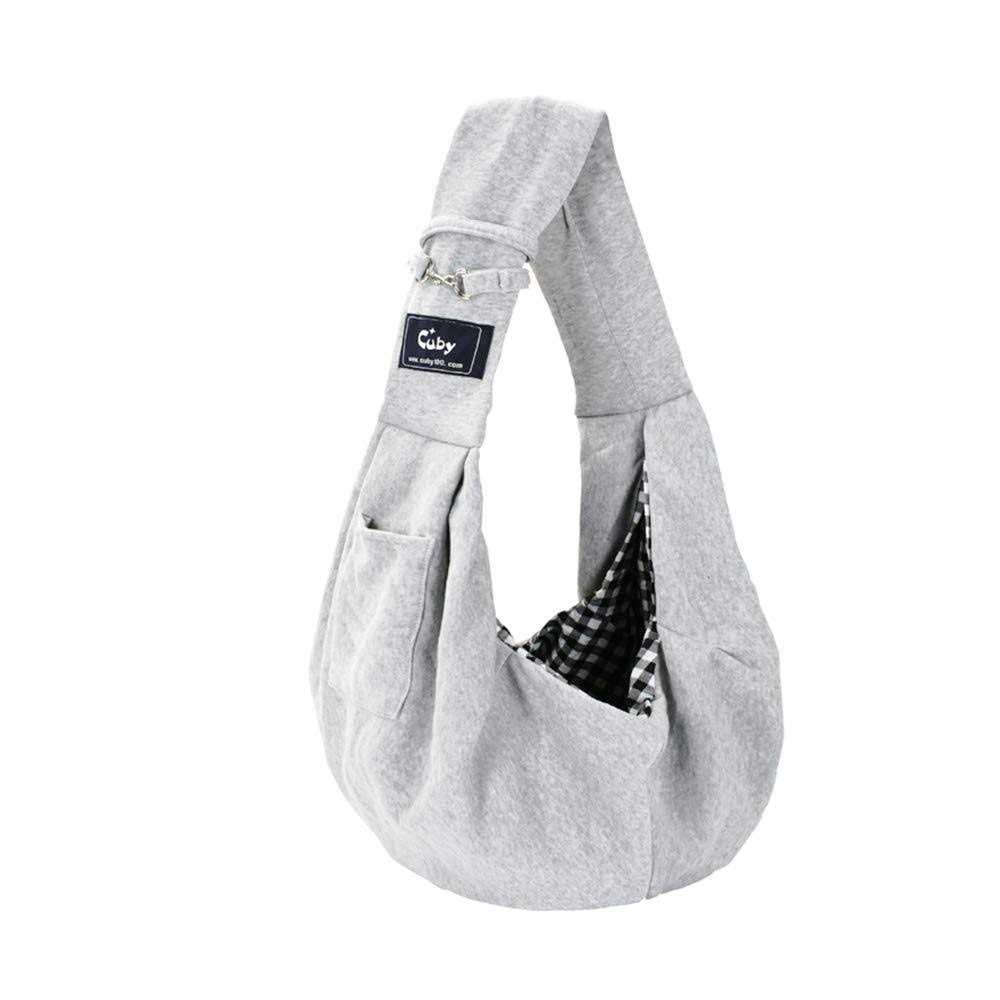 Cuby Dog and Cat Sling Carrier Hands Free Reversible Pet Papoose Bag Soft Pouch and Tote Design Suitable for Puppy - Healthber