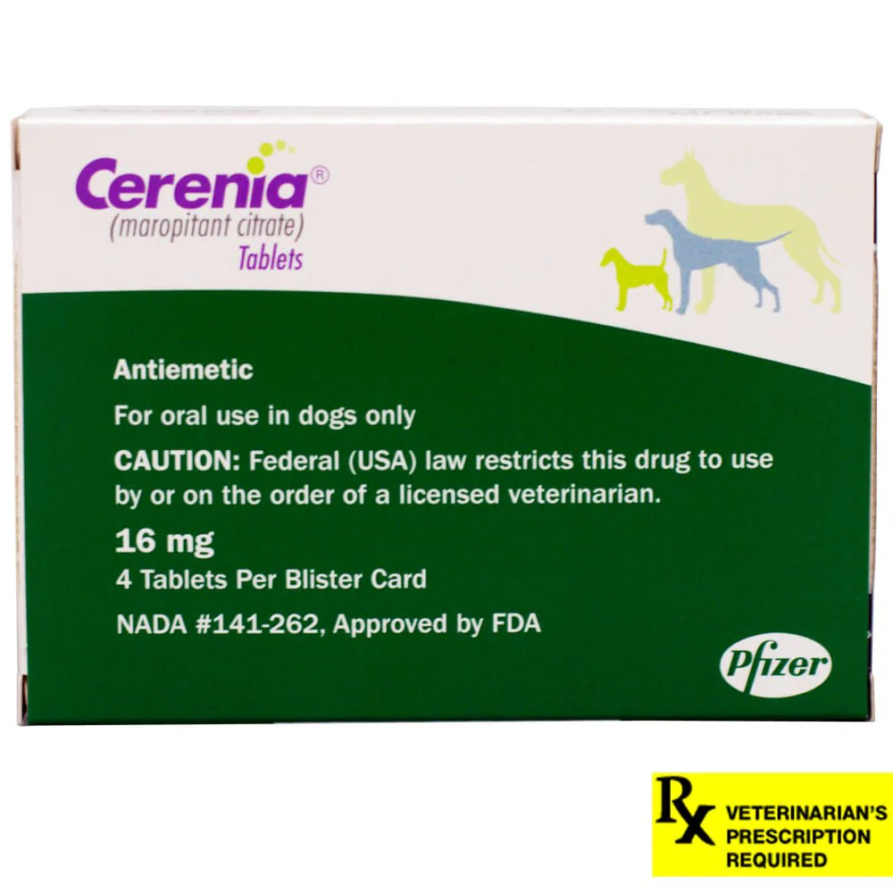 Rx Cerenia (maropitant citrate) Tablets for Dogs - Healthber