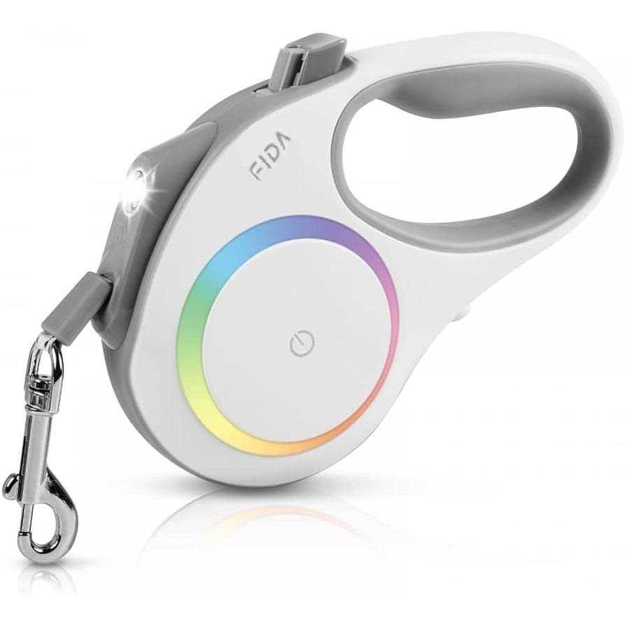 Fida Retractable LED Lighted Dog Leash - Healthber