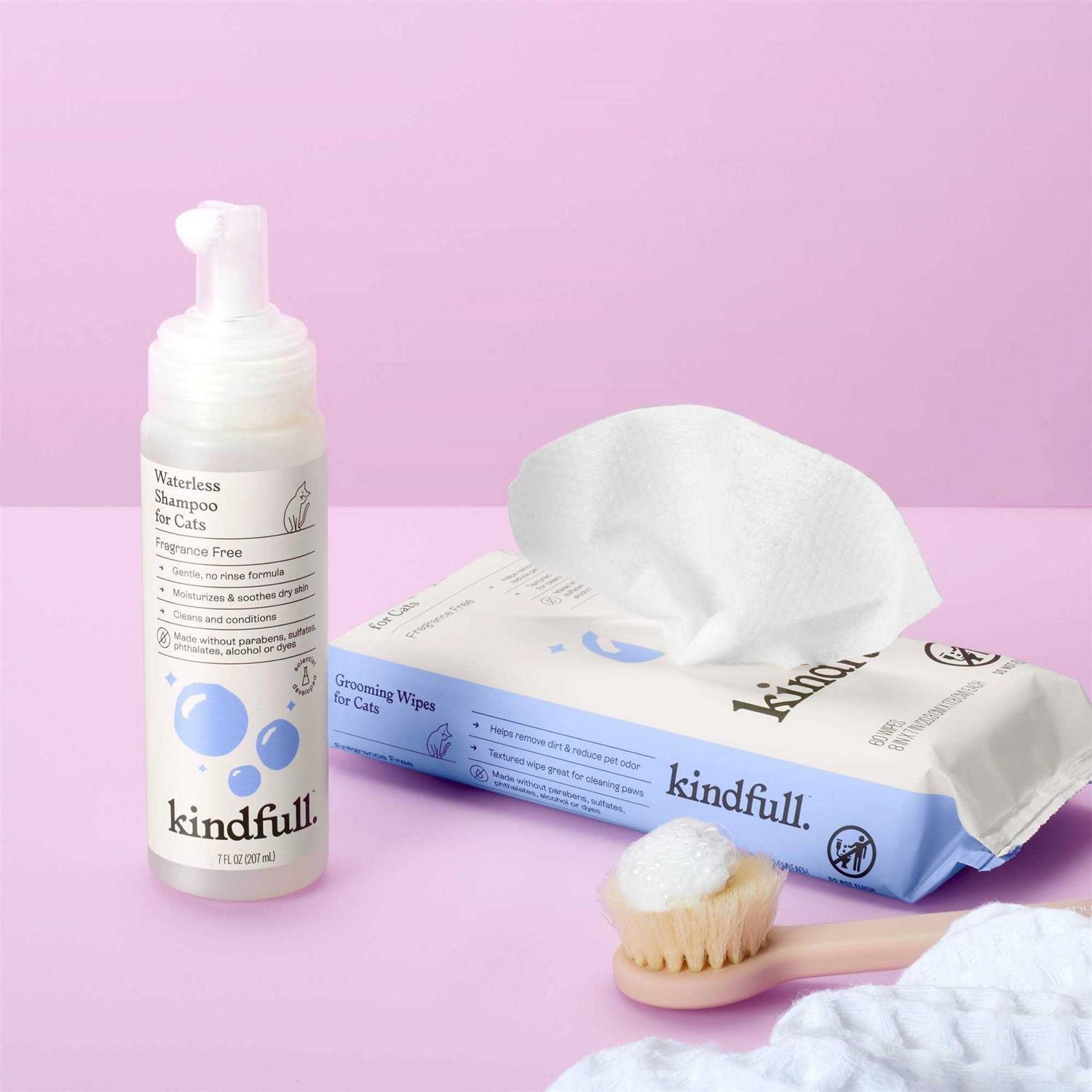 Kindfull Fragrance Free Waterless Cat Shampoo - Healthber