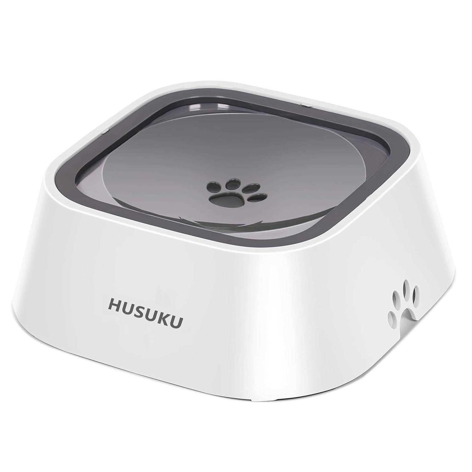 HUSUKU Dog Bowl Dog Water Bowl Pet Water Bowl Slow Water Feeder Dog Bowl No-Slip Pet Water Dispenser 35oz Feeder Bowl - Healthber