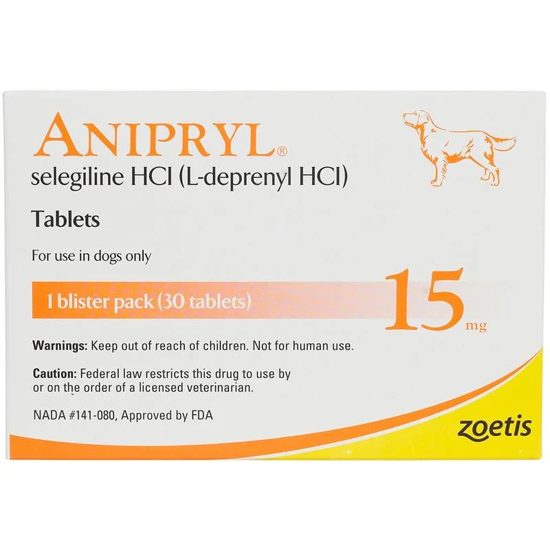Rx Anipryl selegilline HCl (L-deprenyl HCl) Tablets for Dogs - Healthber