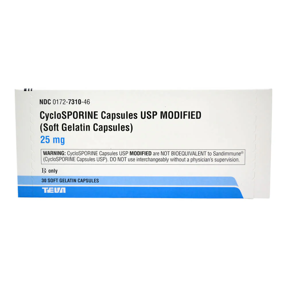 Rx CycloSPORINE Capsules modified for Dogs & Cats, 30 Gel Capsules - Healthber