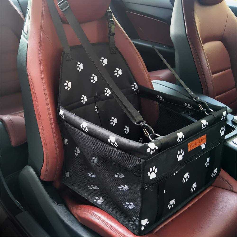 SWIHELP Dog Car Seat Puppy Portable Pet Booster Car Seat with Clip-On Safety Leash and PVC Support Pipe - Healthber