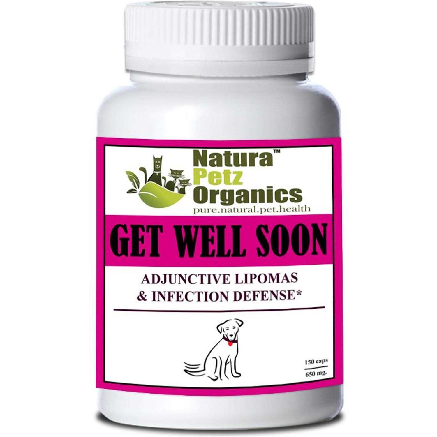 Organic Pet Systems Get Well Soon Adjunctive Lipoma + Infection Defense* DOG caps / 650 mg - Healthber