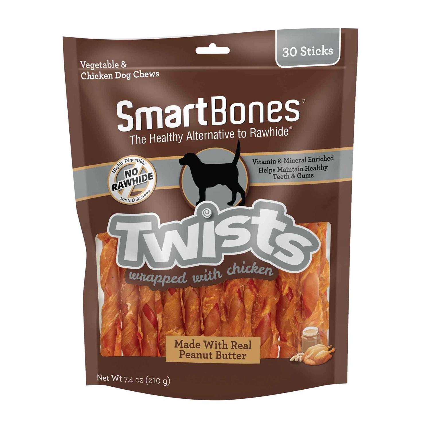 SmartBones Chicken Wrapped Twists Dog Treat - Healthber