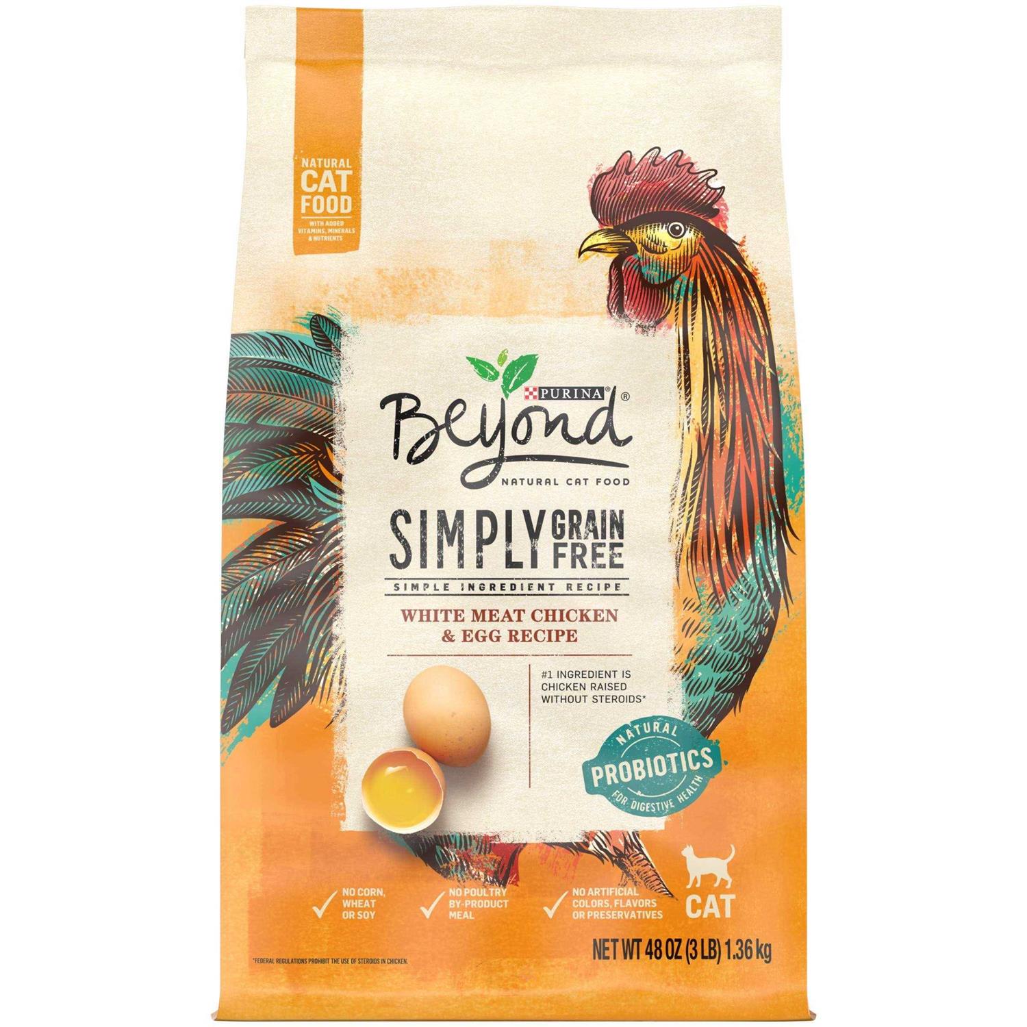 Purina Beyond Grain Free White Meat Chicken & Egg Recipe Natural Dry Cat Food - Healthber