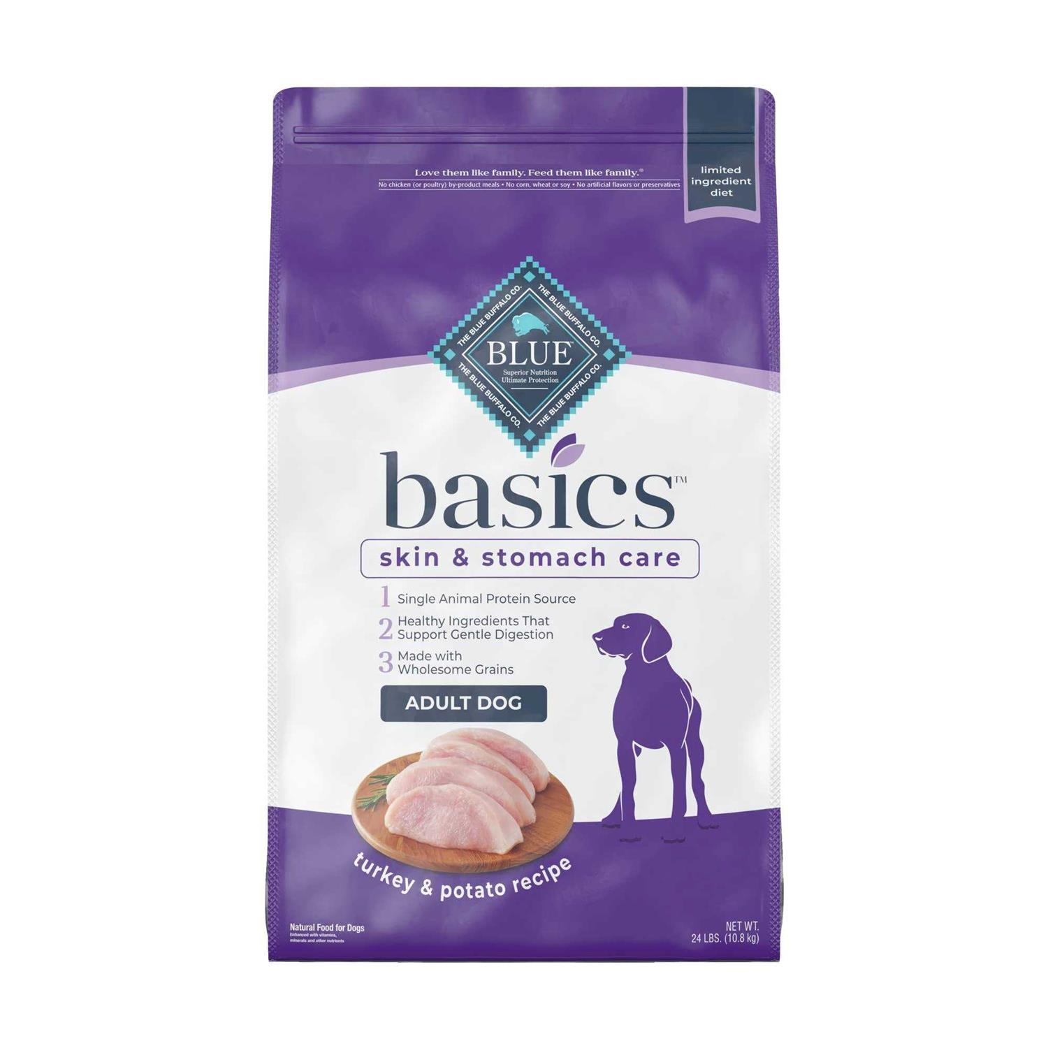 Blue Buffalo Basics Adult Turkey Potato Dry Dog Food - Healthber