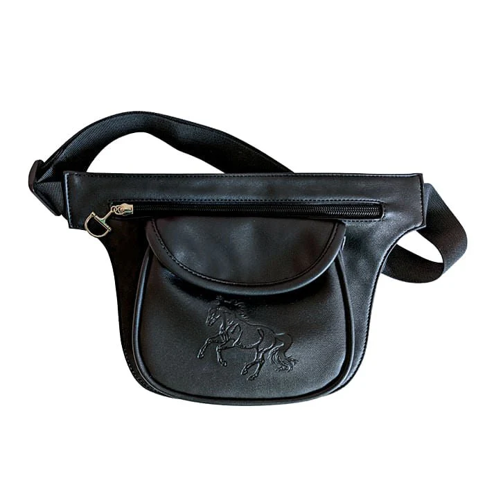 2 Pocket Waist Pack, Debossed Gallop Horse - Healthber