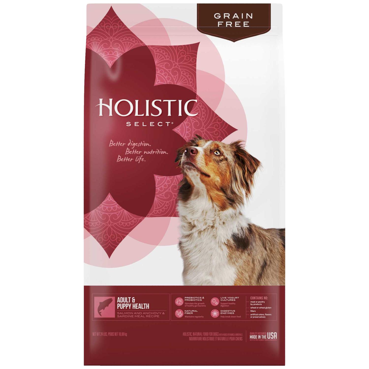 Holistic Select Puppy Salmon, Anchovy & Sardine Dog Food, 26-lb bag - Healthber