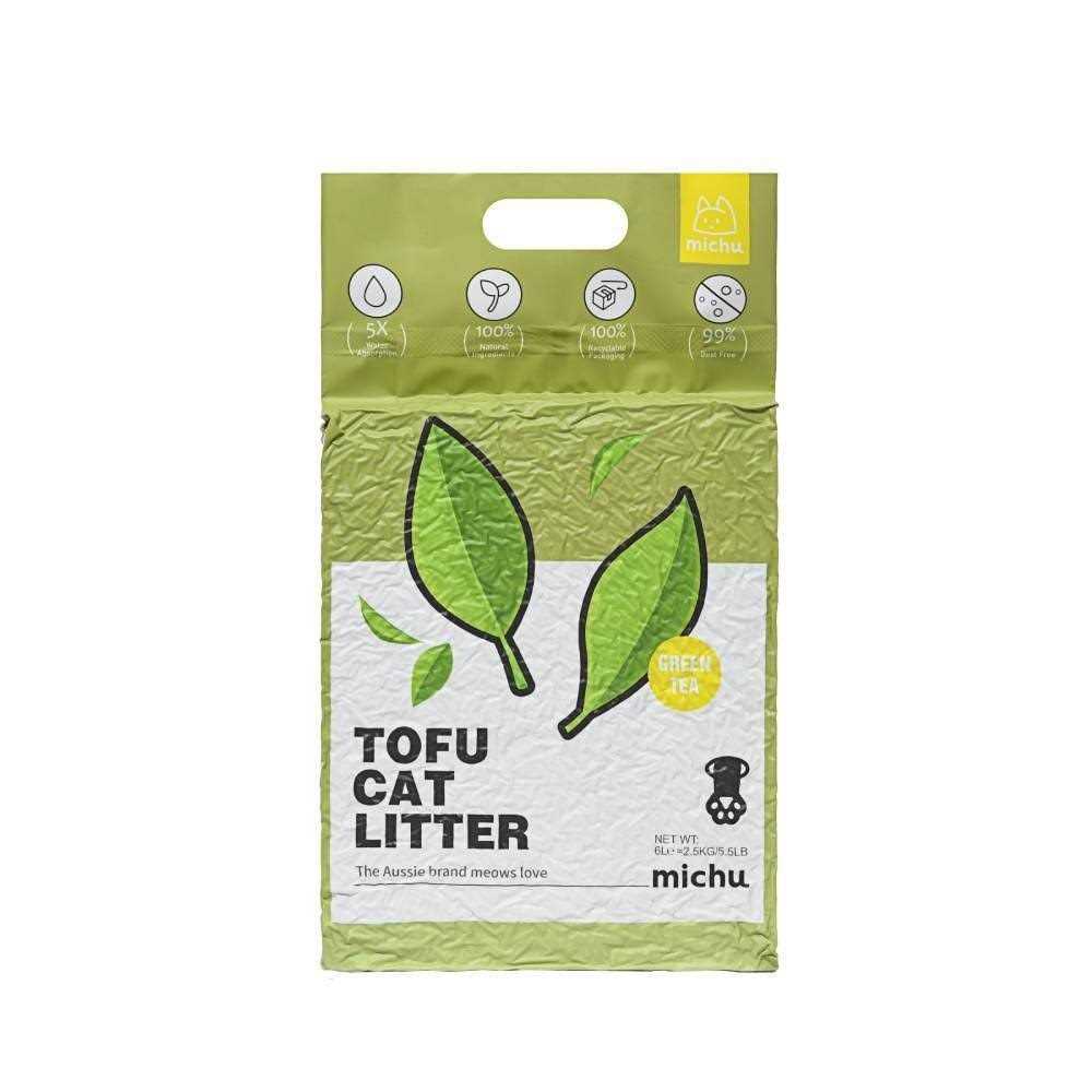 Michu Natural Clumping Tofu Cat Litter 5.5lb/88oz - Healthber