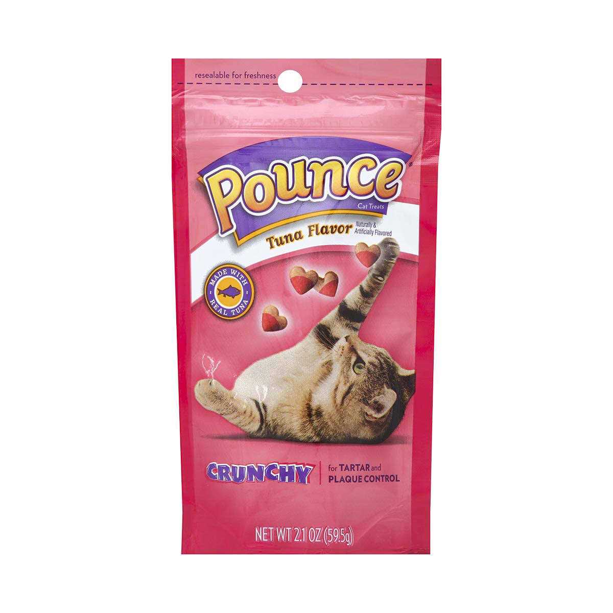 Pounce Tartar Control Crunchy Tuna Flavor Cat Treats - Healthber