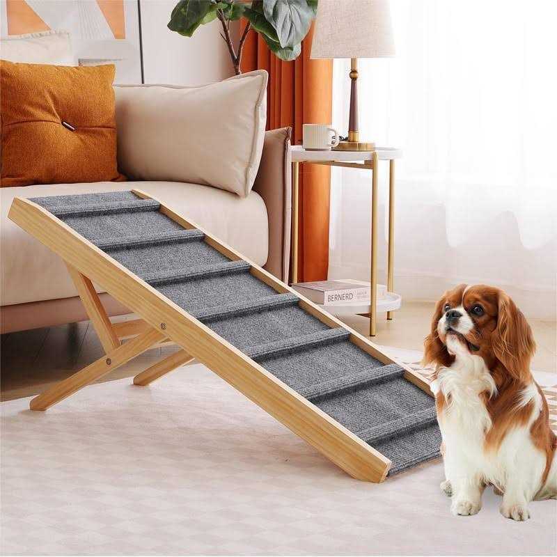 Smilebaby Large Dog Pet Ramp Stairs for Bed Car Truck Couch SUV,Dog Pet Ramp for Small Large Dogs Pets to Get on High Bed Truck Couch Sofa - Healthber