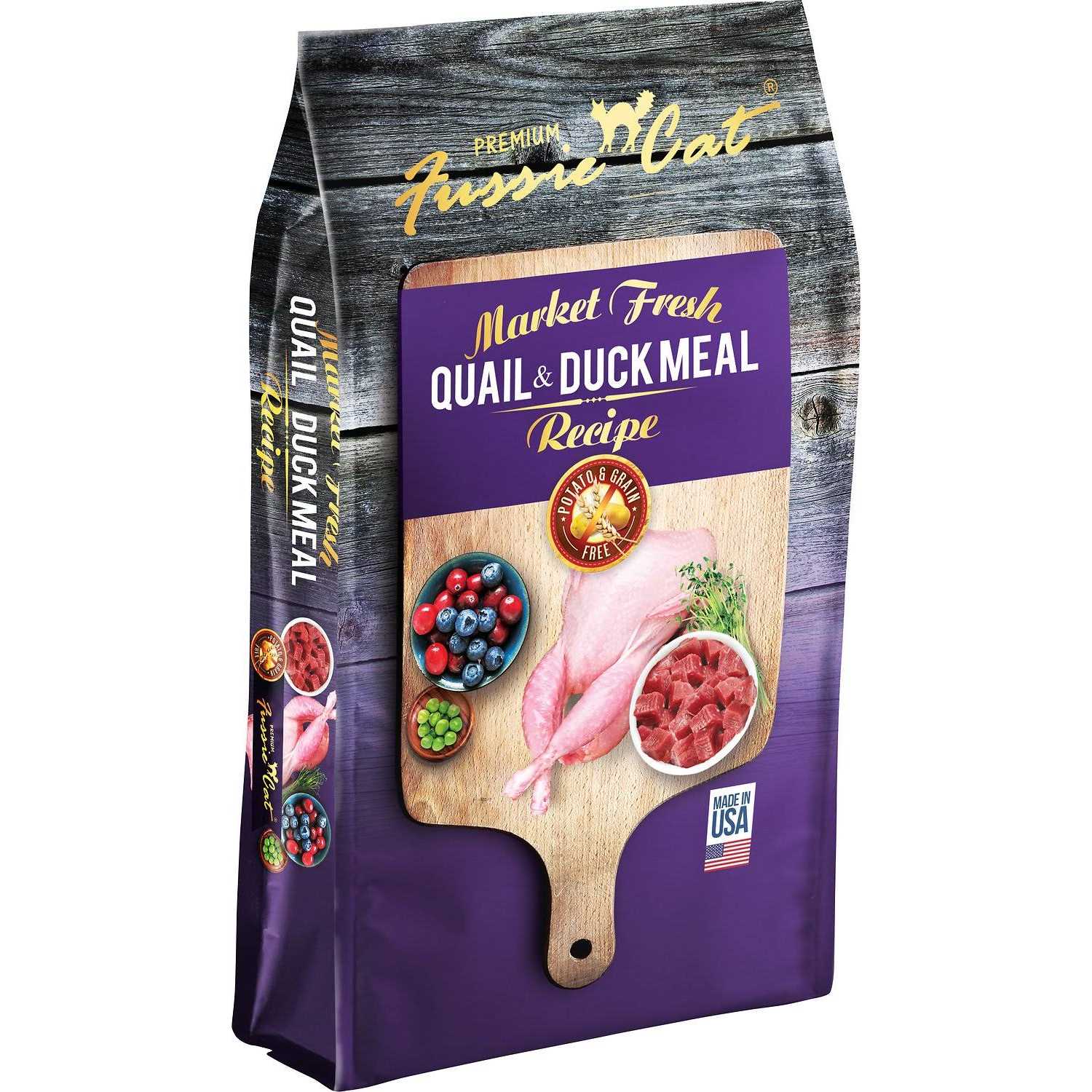 Fussie Cat Market Fresh Quail & Duck Meal Dry Cat Food - Healthber