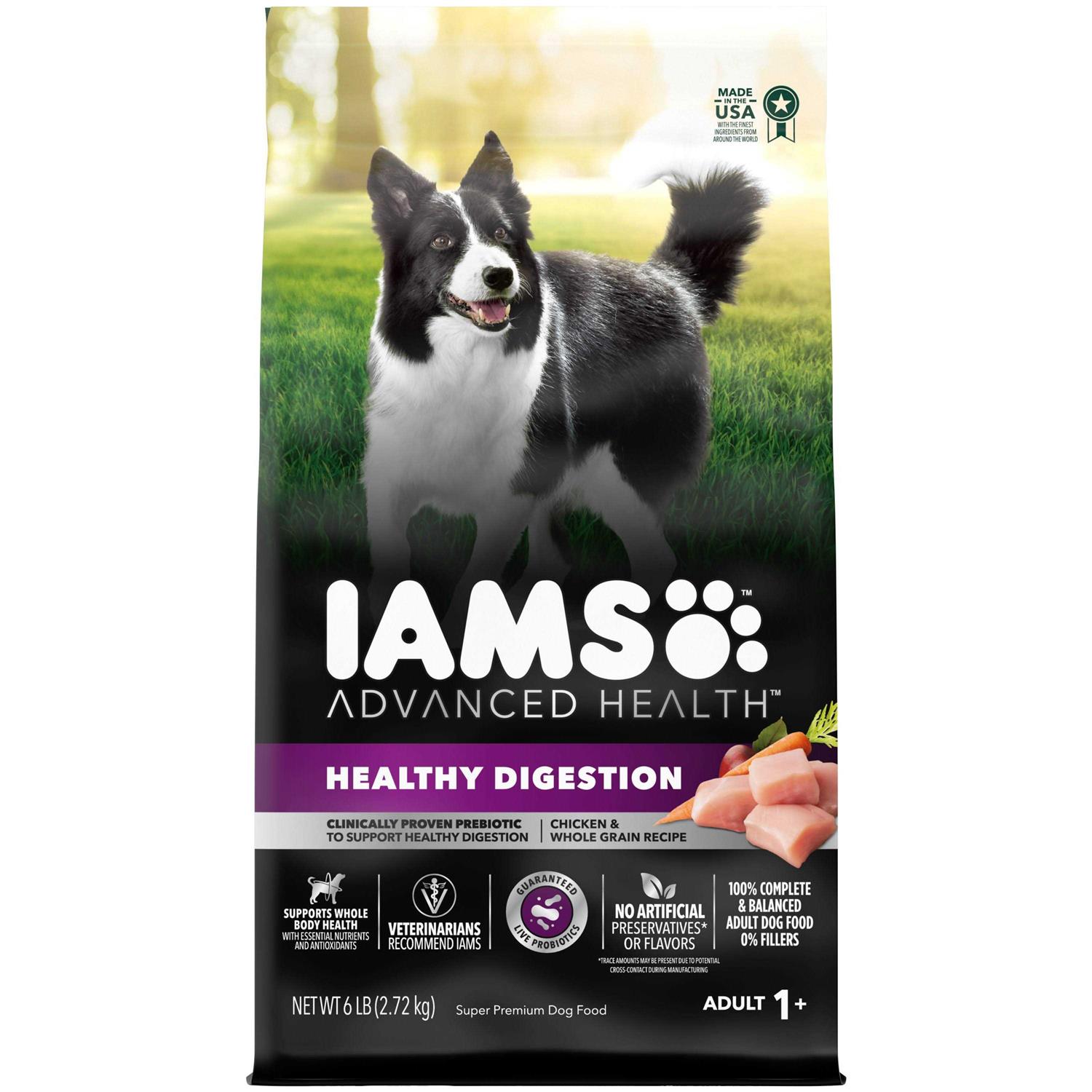 Iams Advanced Health Adult Healthy Digestion Dry Dog Food with Real Chicken - Healthber