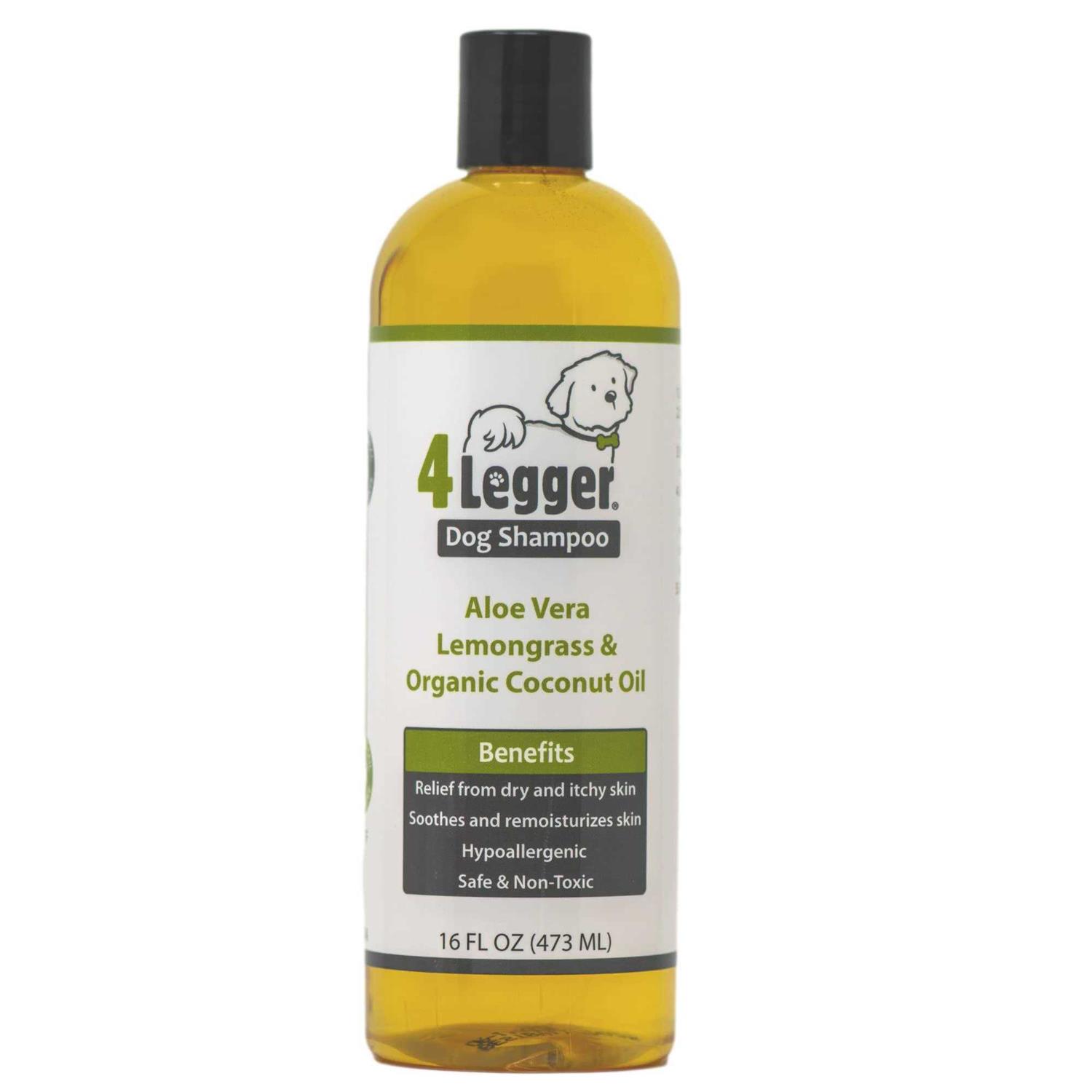 4Legger 4-Legger Certified Organic Dog Shampoo All Natural and Hypoallergenic with Aloe and Lemongrass - Healthber