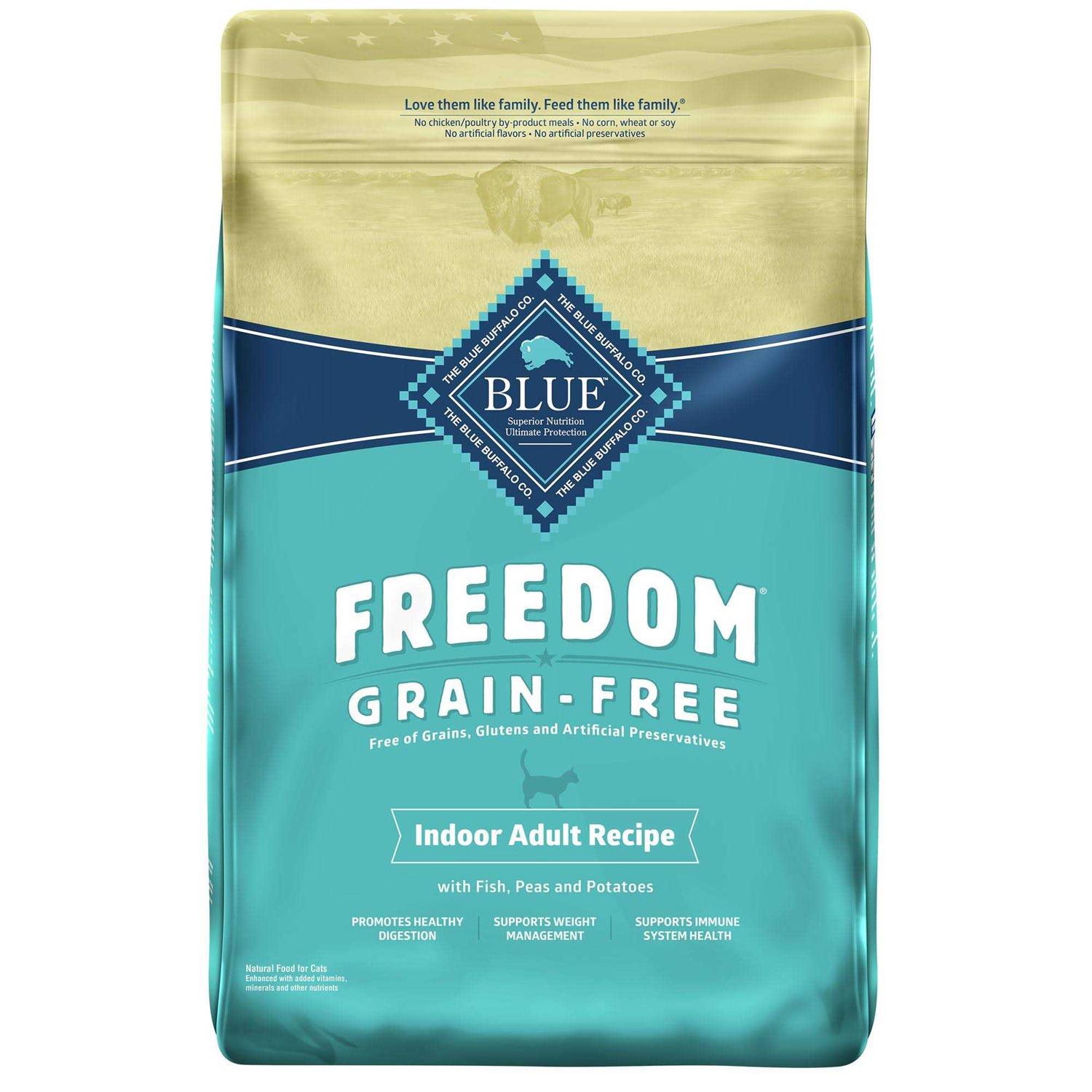 BLUE Freedom Grain-Free Indoor Adult Dry Cat Food - Healthber
