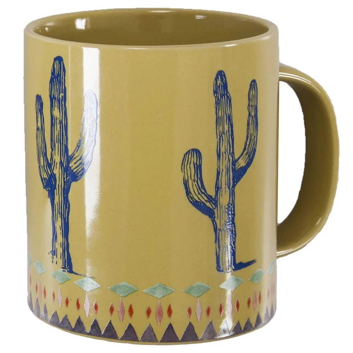 Saguaro Cactus Border Coffee Mug, Set of 4 - Healthber