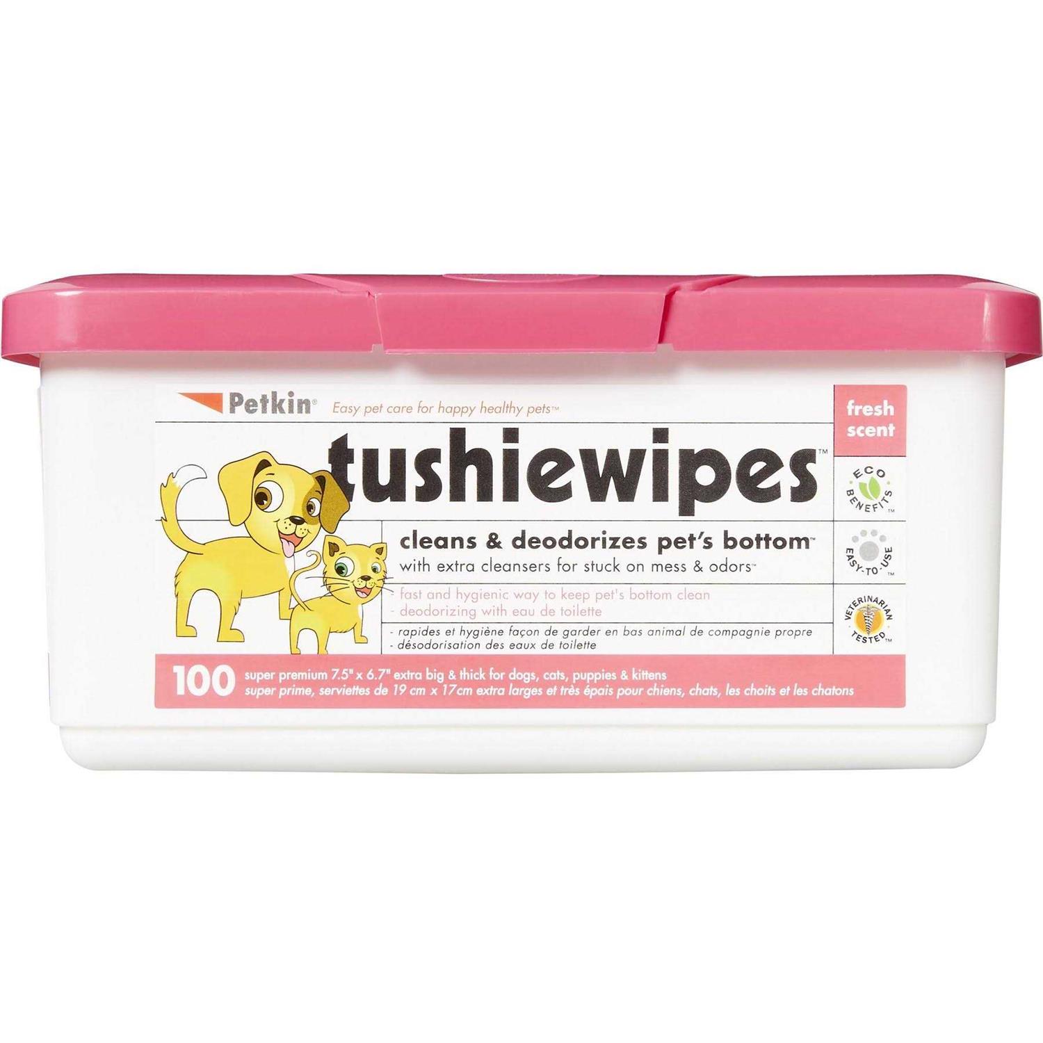 Petkin Tushie Wipes 100ct - Healthber