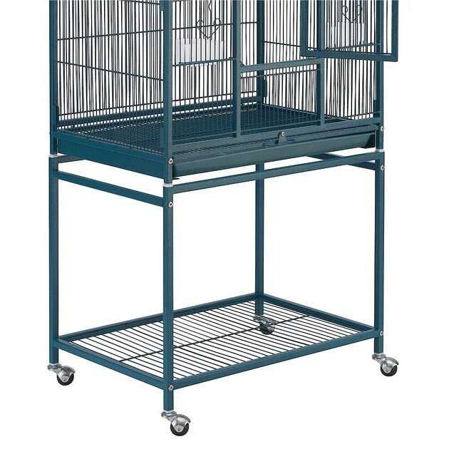 Yaheetech 54-in Rolling Metal Large Parrot Cage Mobile Bird Cage with Detachable Stand - Healthber